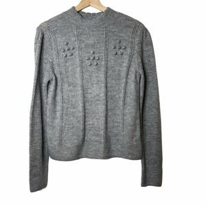 LC Lauren Conrad Bauble Detail Grey Cozy Sweater